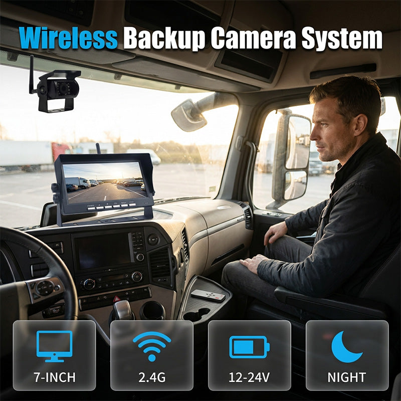 🔥Hot Sale & 50% Off🔥7-Inch HD Wireless Backup Camera System