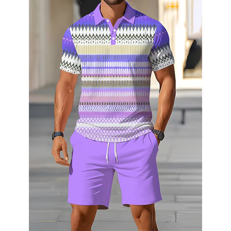 ๐50% OFF!๐ฅMen's Two-Piece Shirt and Shorts Set โ Digital Print, Athletic Fit, Wrinkle Resistant โจ