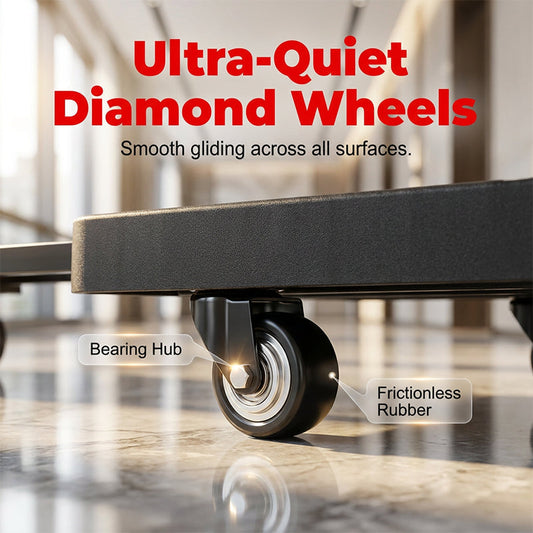 🚛 Foldable Hand Truck | 150 kg Load Capacity 💪 | Quiet PU Wheels 🔇 | Telescopic Handle & Safety Lock 🔒 | Compact & Space-Saving 📦