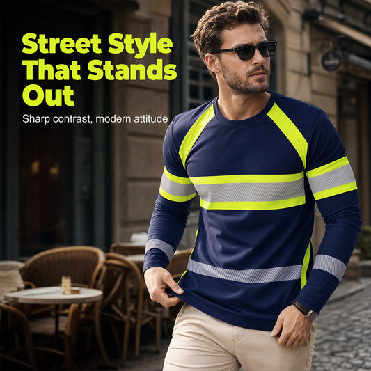 📢📢40% OFF !! ⏰Crewneck Color Block Long Sleeve T-Shirt