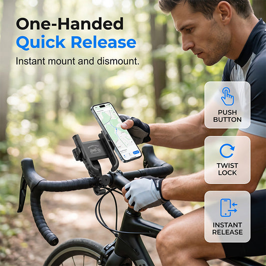 🎉 2026 Sale — Over 42,000 Sold! 🚴♂️ Quick-Release Bike Phone Mount – SecureLock & Shockproof Padding 📱
