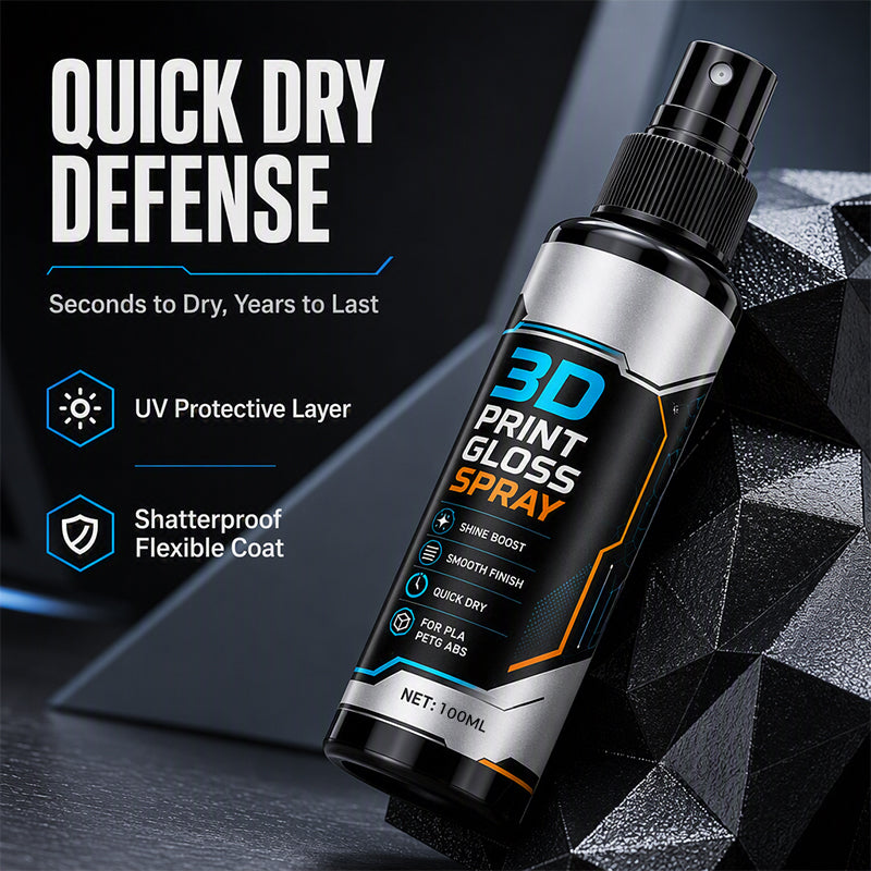 🎉 2026 Sale — Over 6,000 Sold! 🖨️ Tired of layer lines ruining your 3D prints? One coat of this gloss spray melts them away — quick-dry, smooth finish, pro results without the sanding marathon. ✨