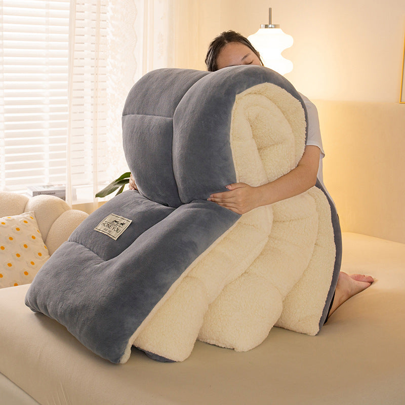 📢📢50% OFF !! ⏰Thick Warm Milk Velvet Winter Comforter Solid Color Soft Fleece Quilt Duvet Insert