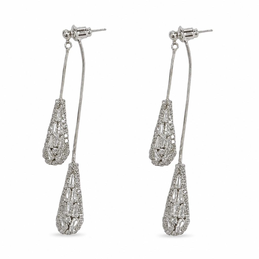 ⚡ Women's Dual Wear Zircon Tassel Earrings – Shiny, Elegant, Convertible 💫