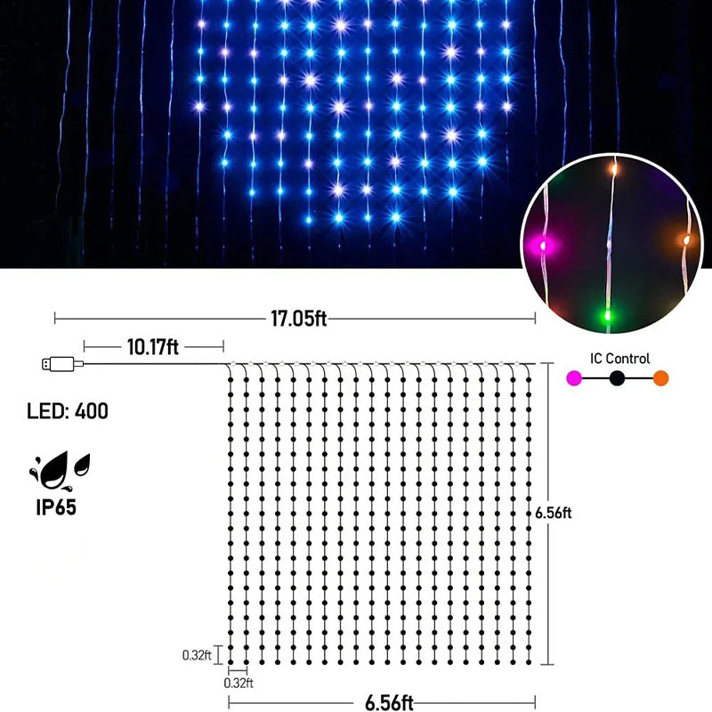 🎁💥LAST DAY SALE 50% OFF!!⚡Waterproof LED Curtain String Lights