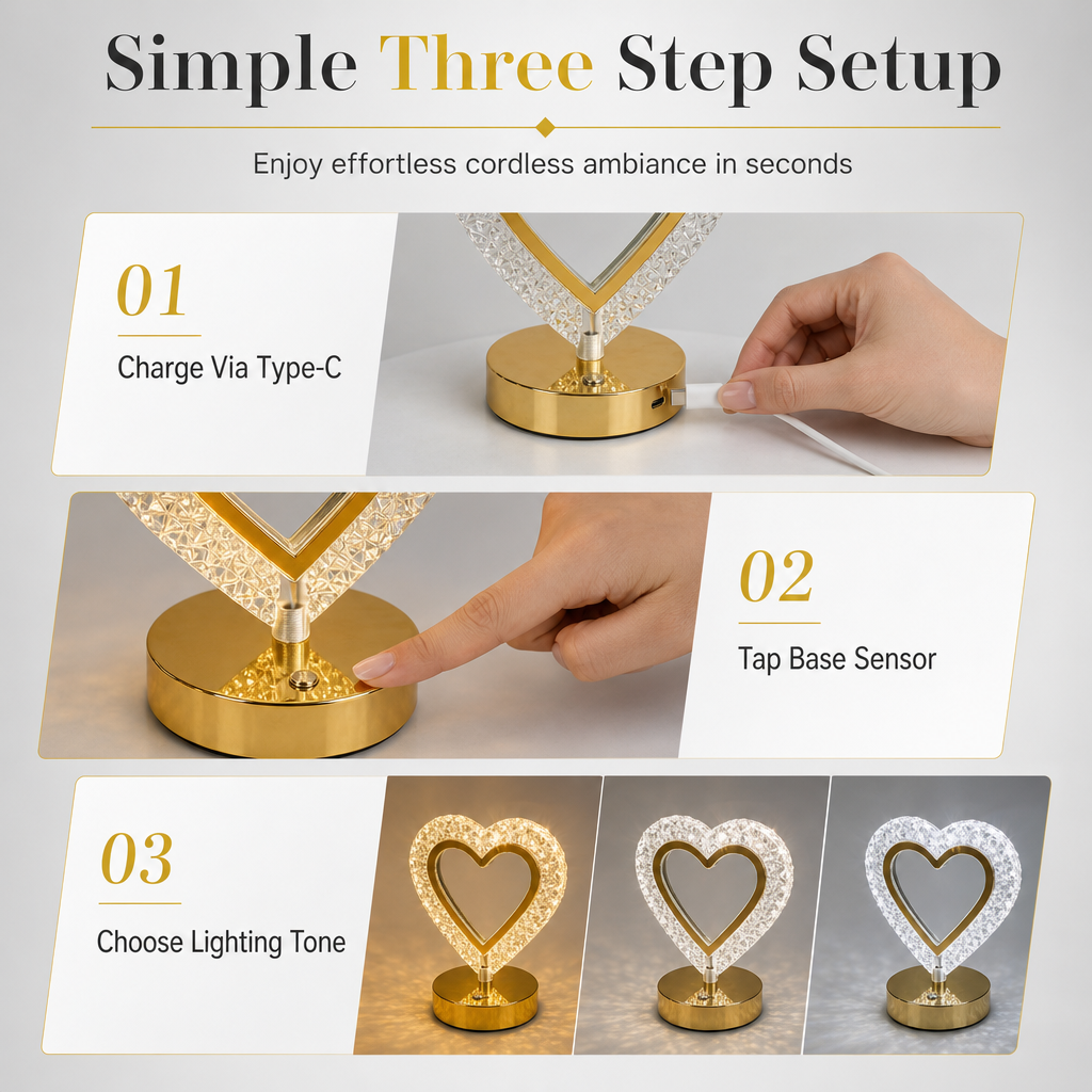 ⏳Time-Limited Special⏰Crystal Geometric Night Light – Touch Control, 3D Refraction Glow & Rechargeable – Bedroom Atmosphere Lamp 🌙