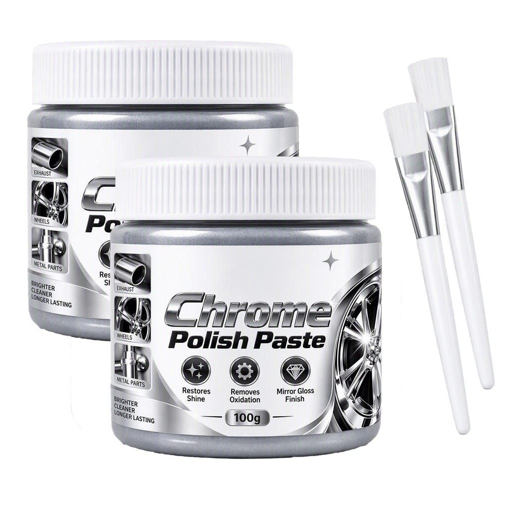 ✨Buy 2 Get 1 Free✨Metal Chrome Polish & Restorer Paste with Brush