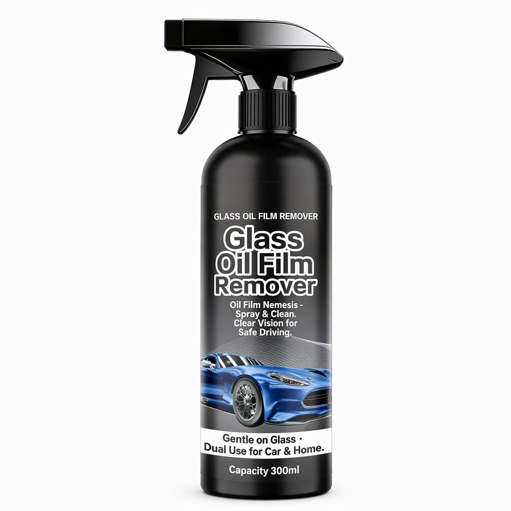 👀 Car Glass Oil Film Remover Spray – Powerful, Fast-Acting, Anti-Glare ✨