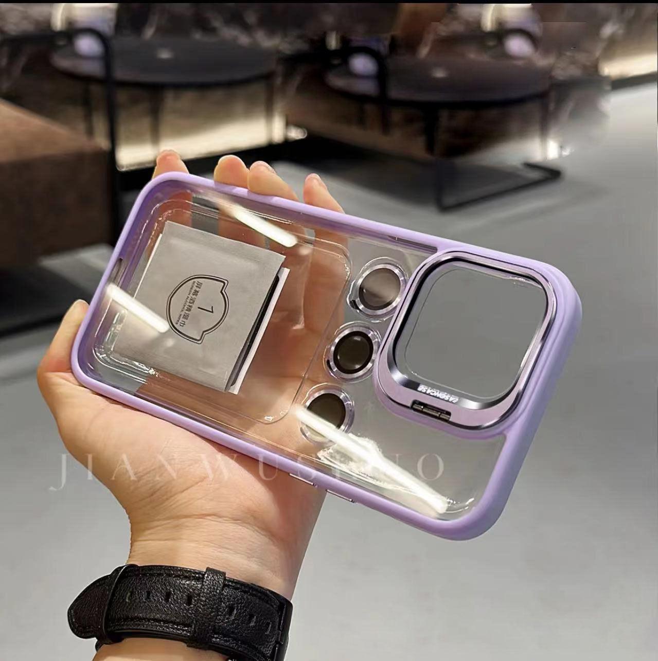 iphone case with mirror frame lens film cover - clarioy