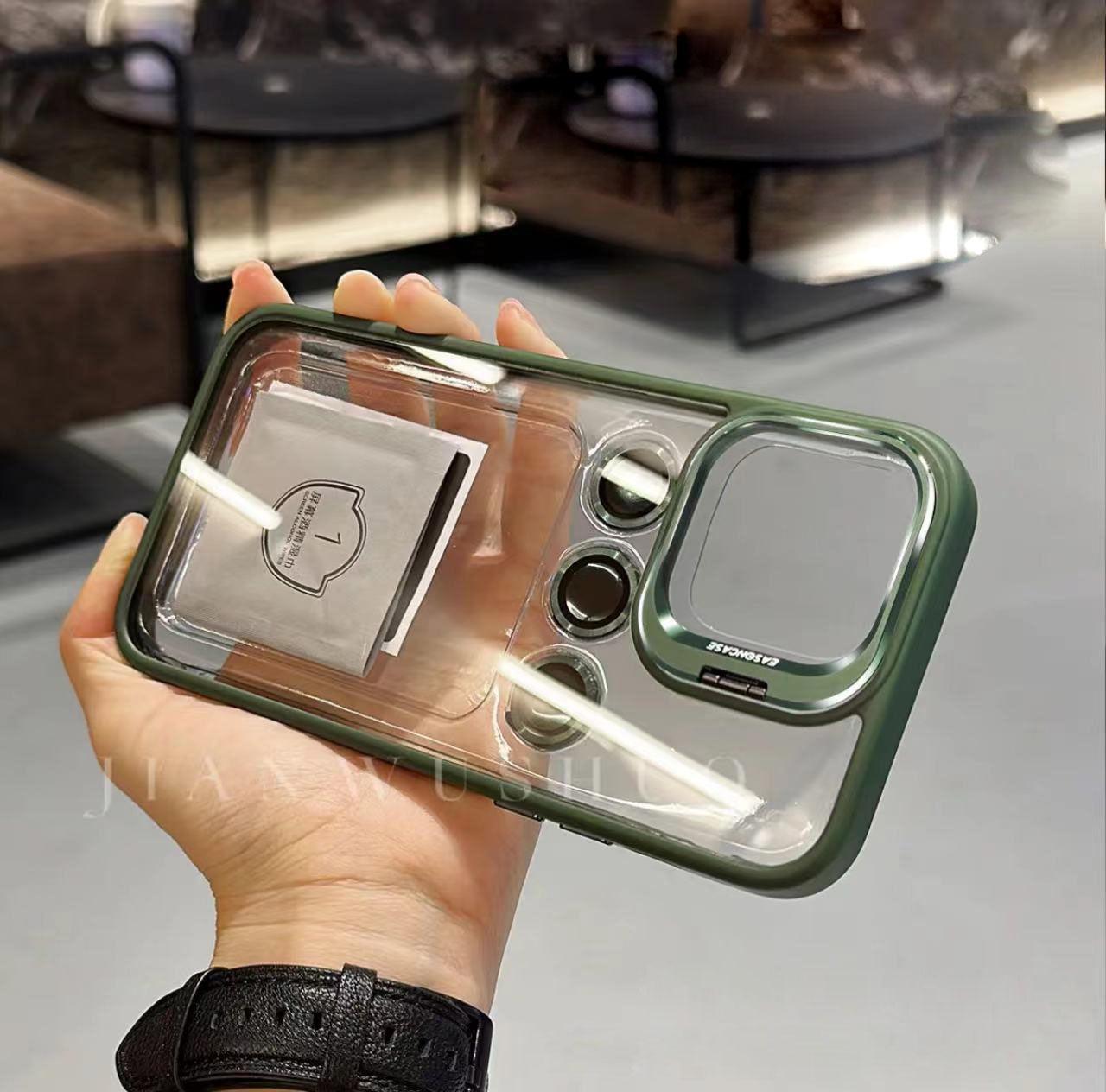 iphone case with mirror frame lens film cover - clarioy