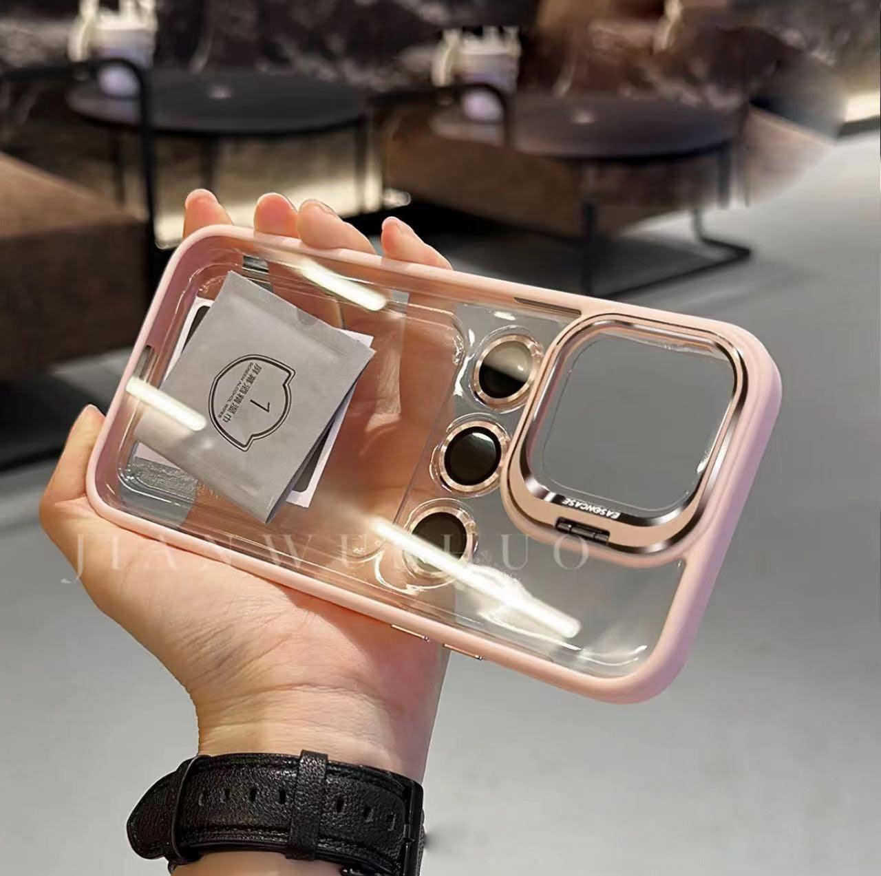 iphone case with mirror frame lens film cover - clarioy