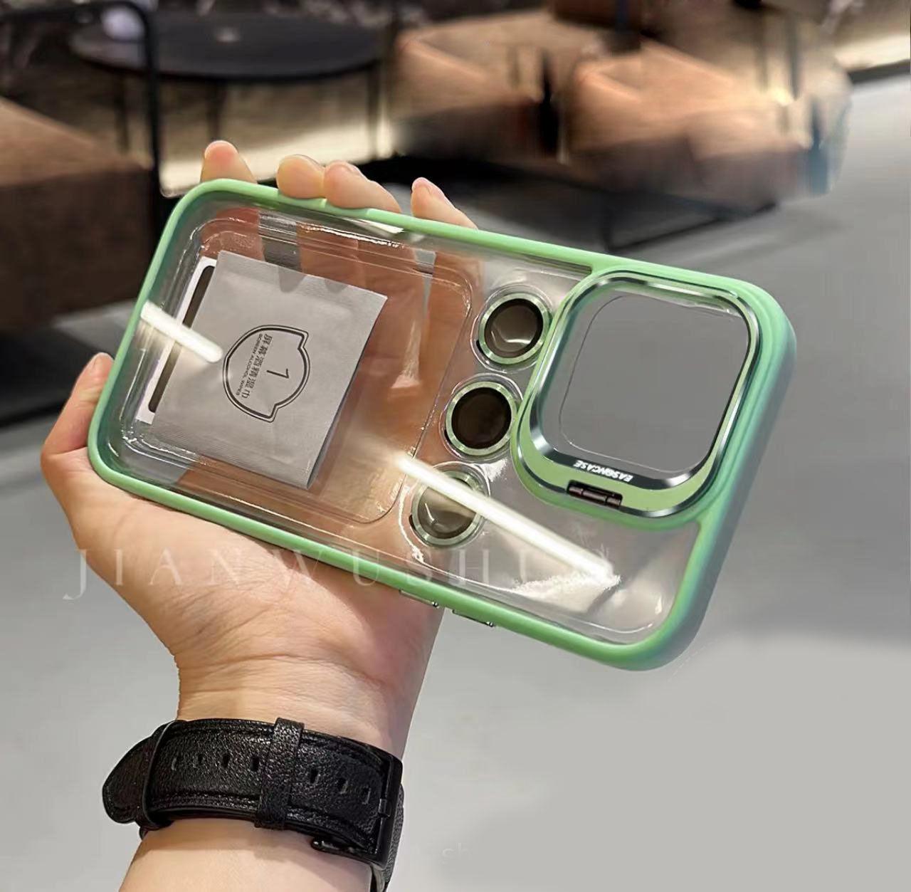 iphone case with mirror frame lens film cover - clarioy