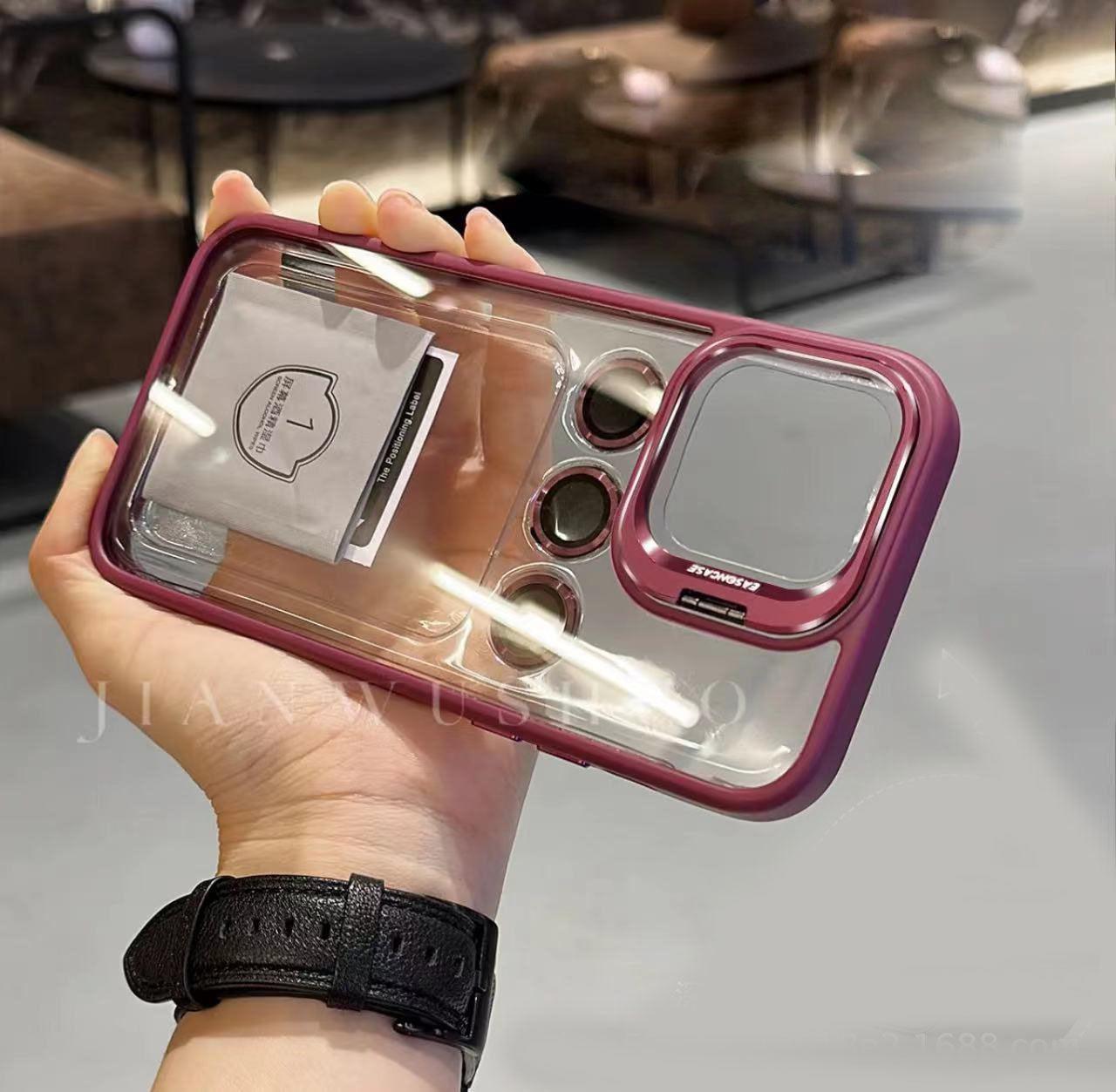 iphone case with mirror frame lens film cover - clarioy