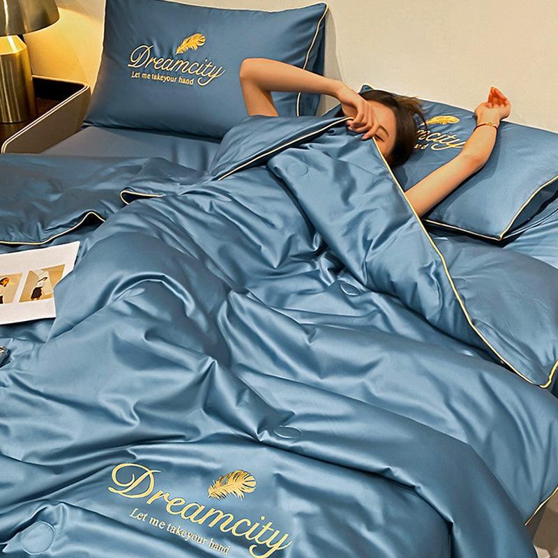 (Free Shipping)Summer Simple Ice Silk Quilt - clarioy