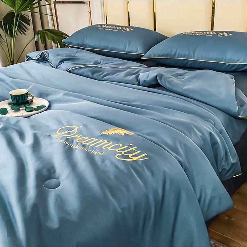 (Free Shipping)Summer Simple Ice Silk Quilt - clarioy