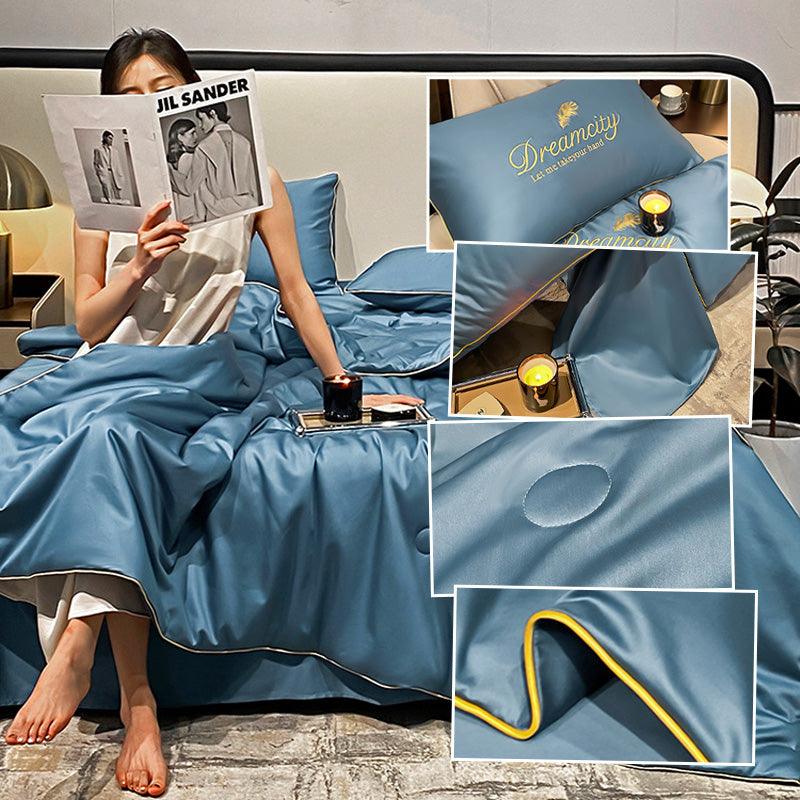 (Free Shipping)Summer Simple Ice Silk Quilt - clarioy