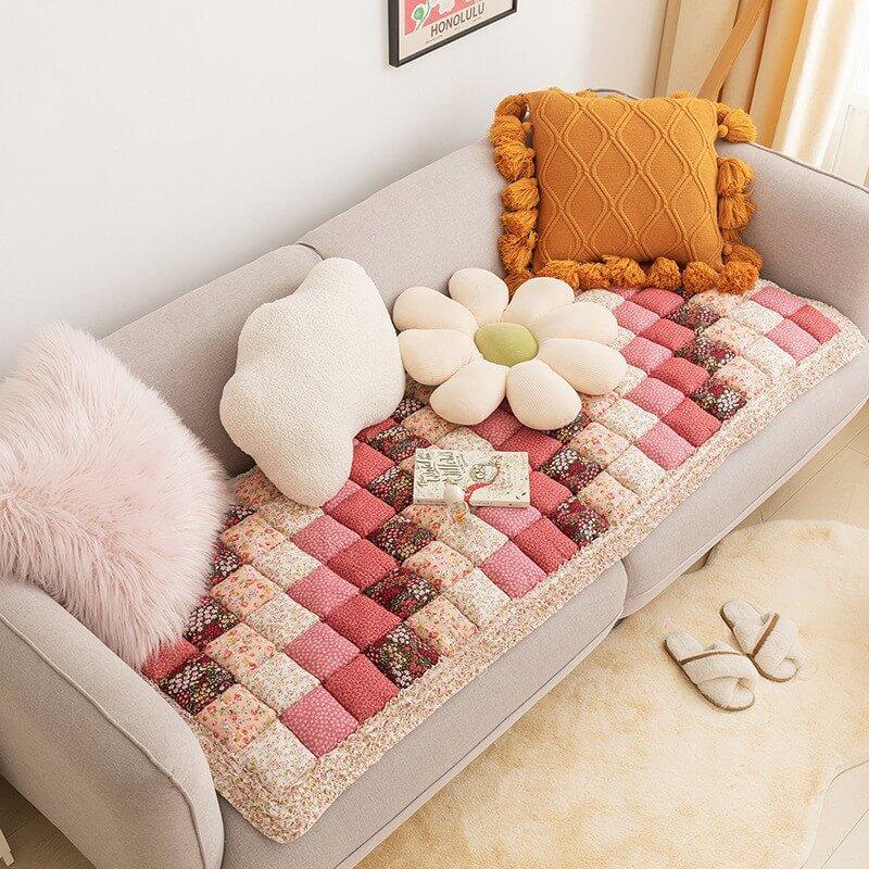 Garden Chic Cotton Protective Couch Cover - clarioy