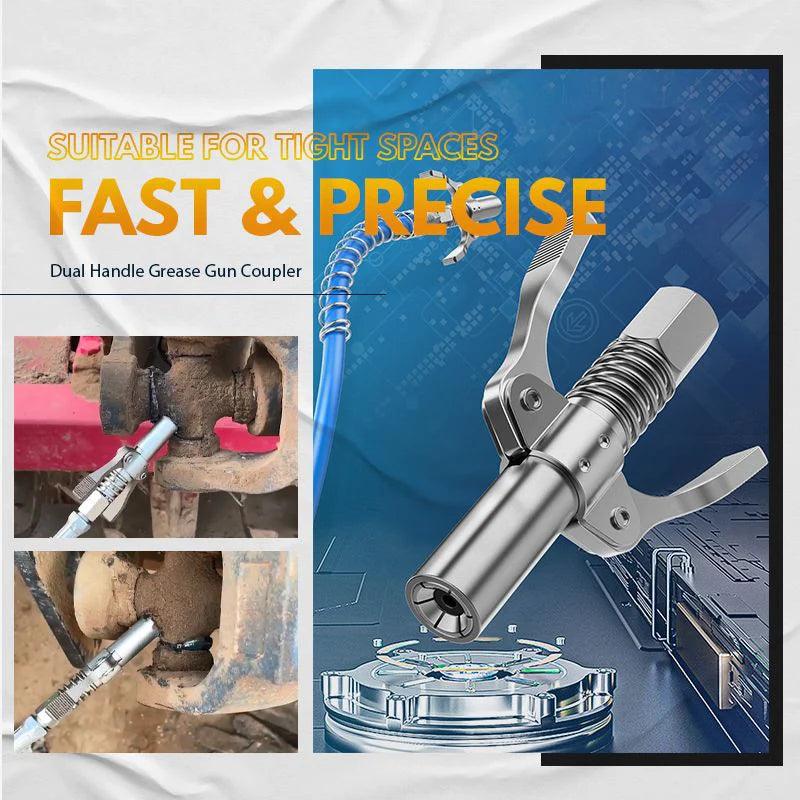 High Pressure Dual Handle Grease Gun Coupler - clarioy