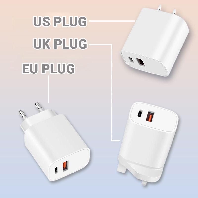20W Fast Charger Dual-port Power Adapter - clarioy