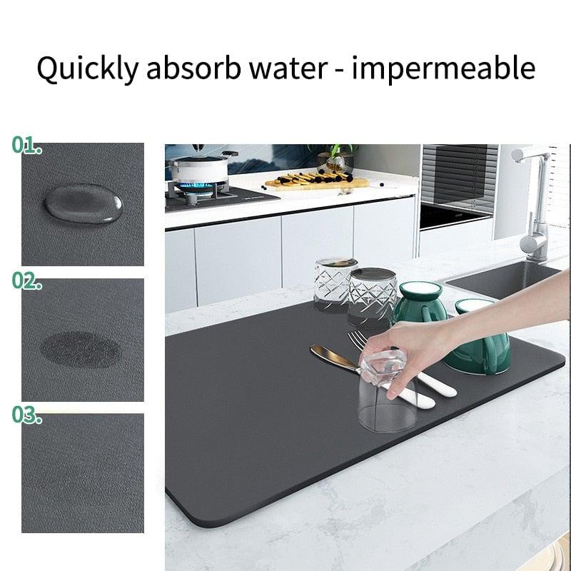 🎁Hot Sale 49% OFF⏳Kitchen Super Absorbent Draining Mat - clarioy