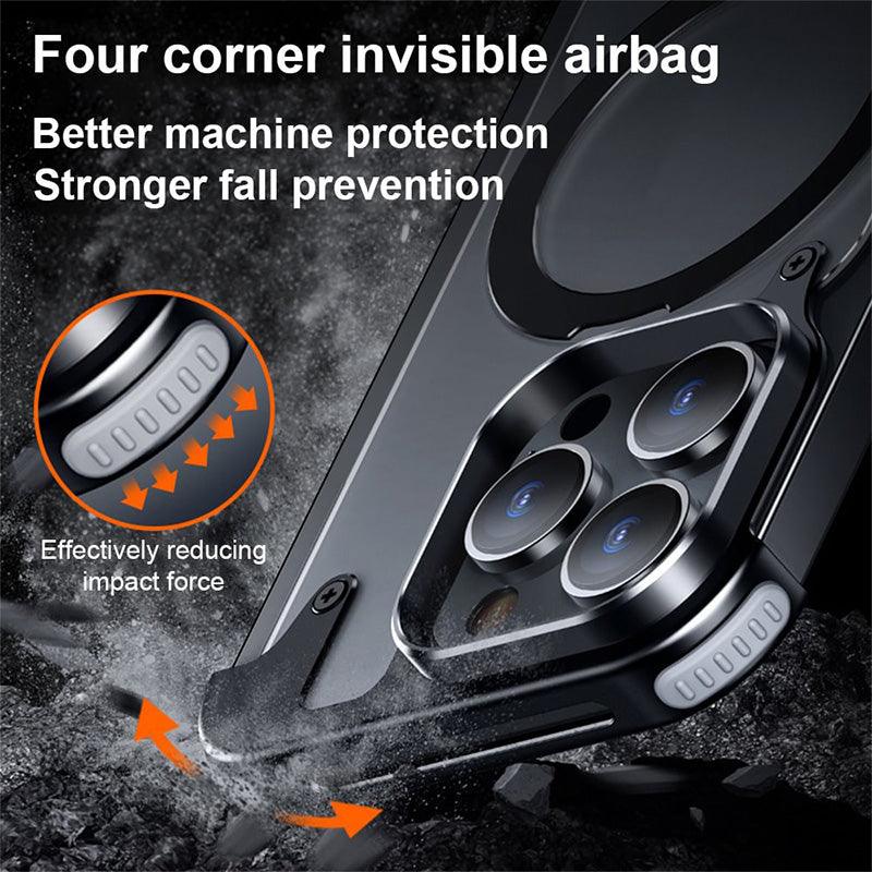 Magnetic Metal Anti-Fall Protective iPhone Case - clarioy