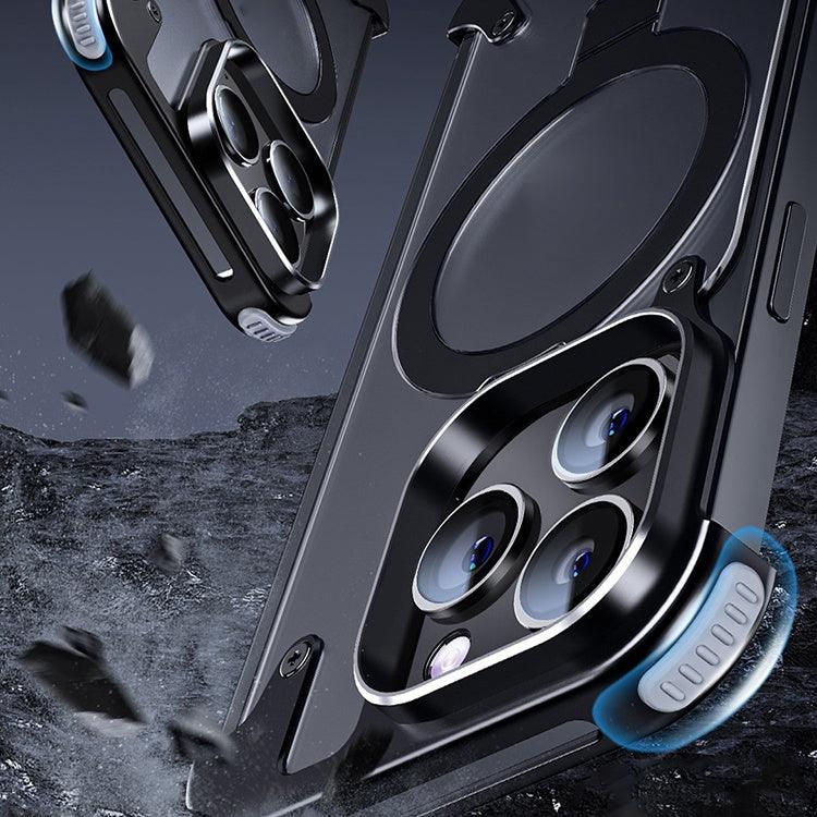 Magnetic Metal Anti-Fall Protective iPhone Case - clarioy