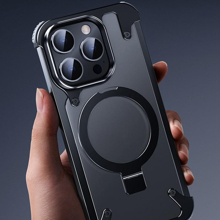 Magnetic Metal Anti-Fall Protective iPhone Case - clarioy