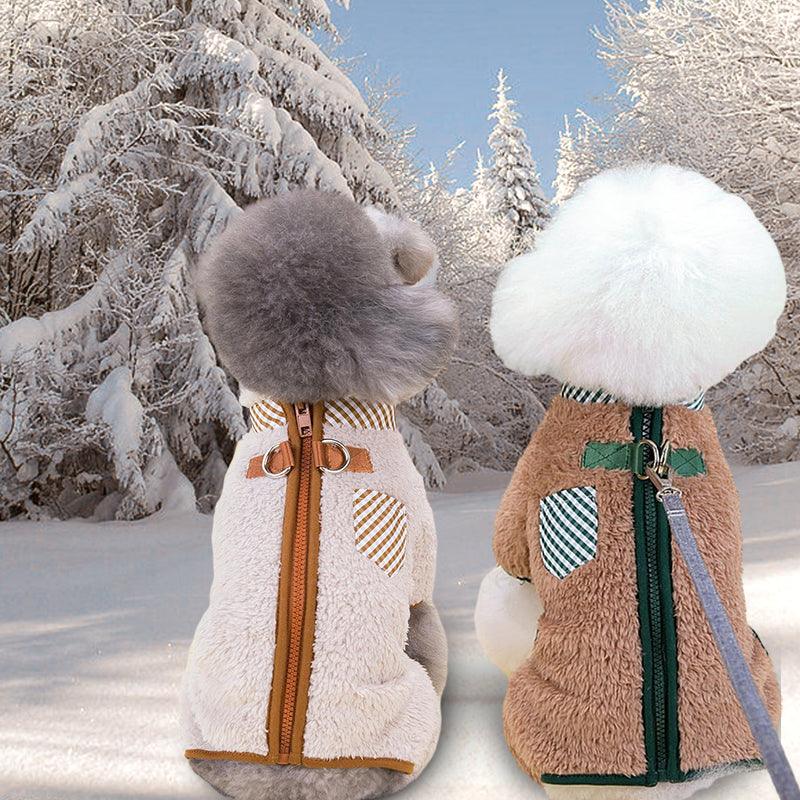 Winter Cozy Dog Coat with D-rings - clarioy