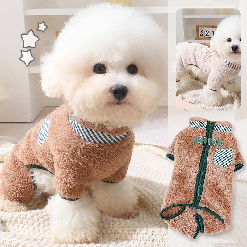 Winter Cozy Dog Coat with D-rings - clarioy