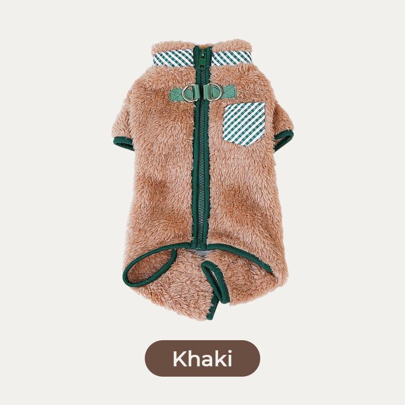 Winter Cozy Dog Coat with D-rings - clarioy