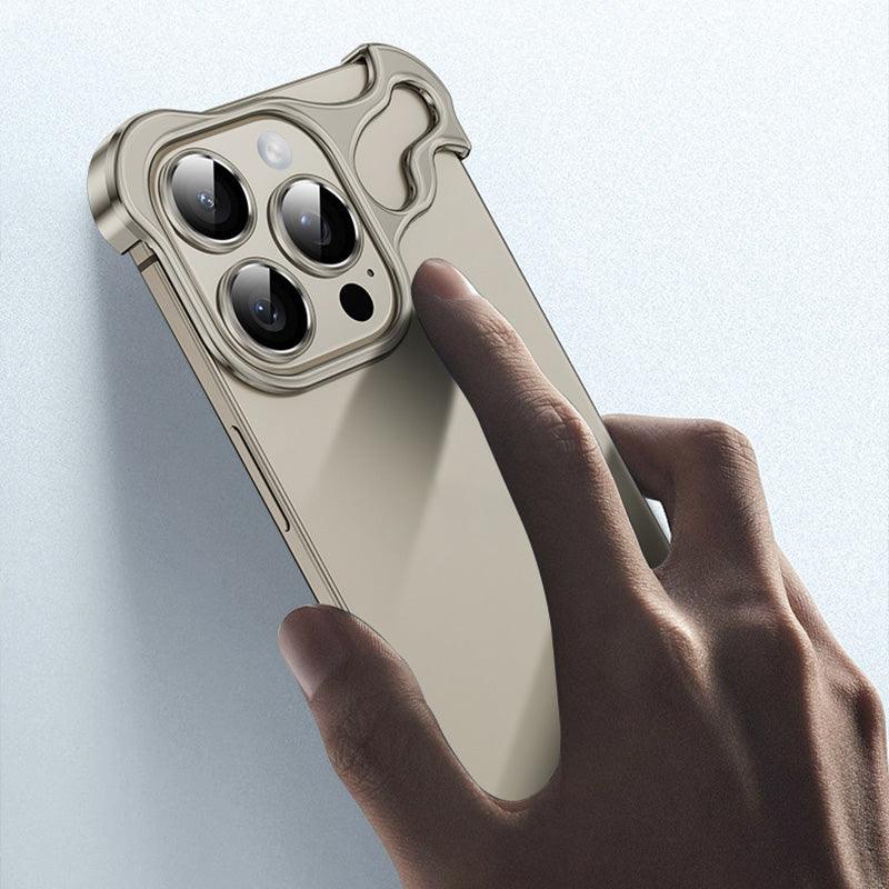 š„Free lens filmš„Special-Shaped Metal Corner Pad Anti-Fall Phone Case for iPhone - clarioy