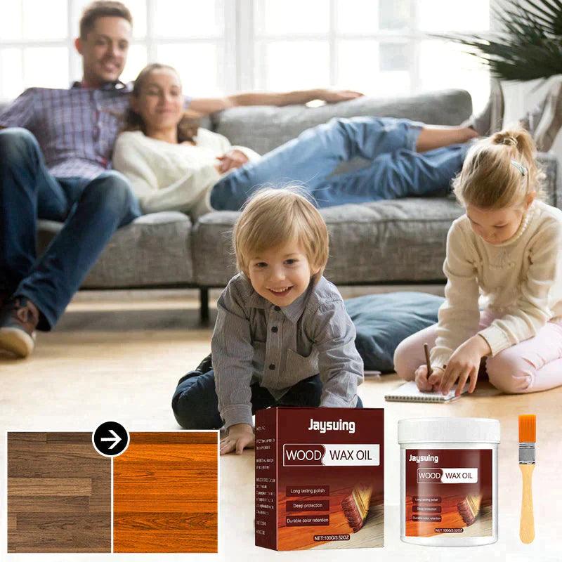 Wood Cleaner & Polish 3.5 Oz- Comes with Premium Brush - clarioy