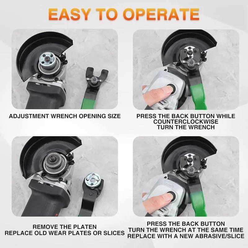 🔥Hot Sale-50% Off🔥Angle Grinder Wrench Thickened Disassembly Tool Adjustable - clarioy