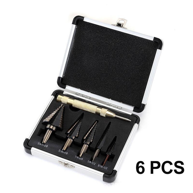 Pagoda-shaped Drill Bits Set with Aluminum Storage Case - clarioy
