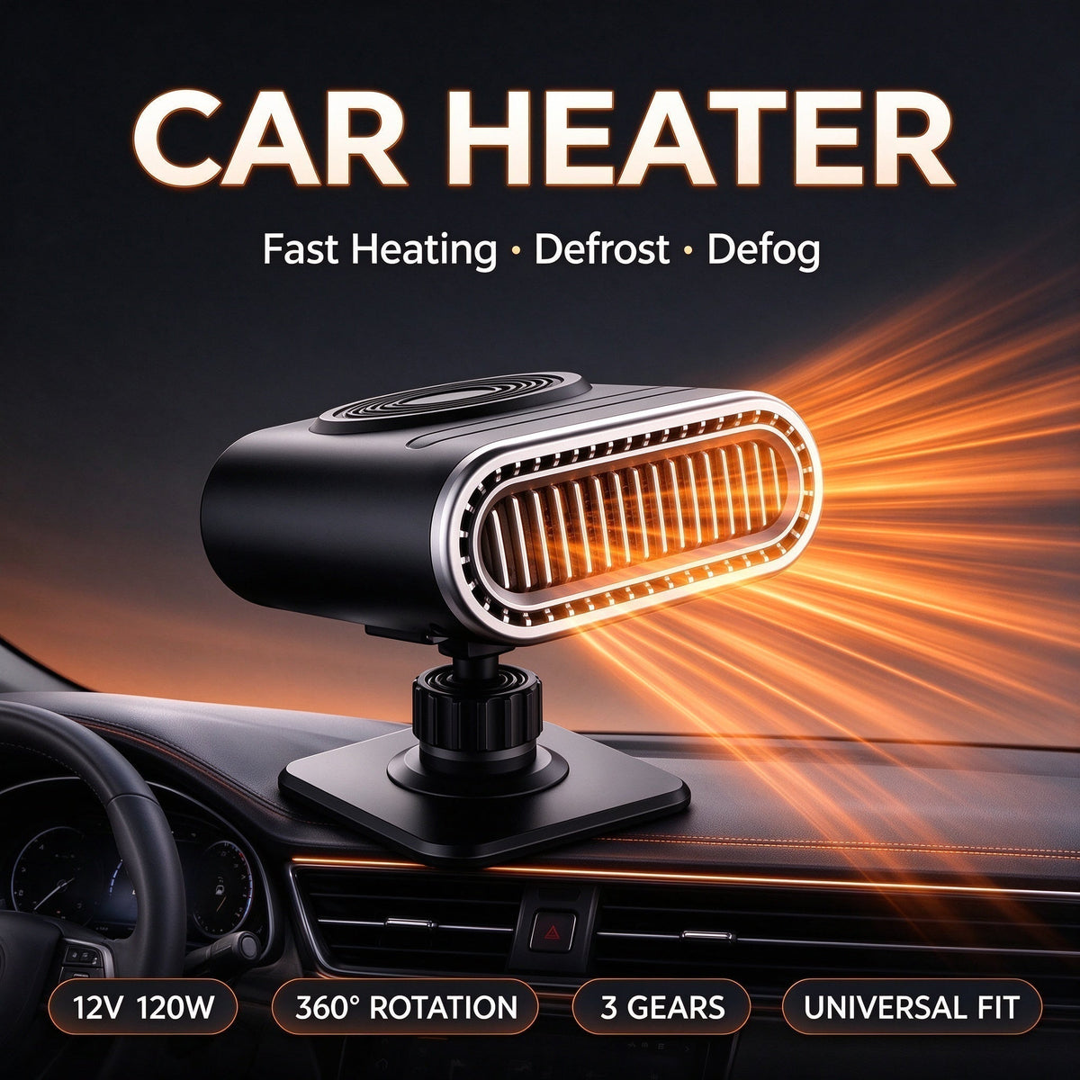🔥Limited Time Promotion 50% OFF🔥2-in-1 Portable Car Heater and Windshield Defroster