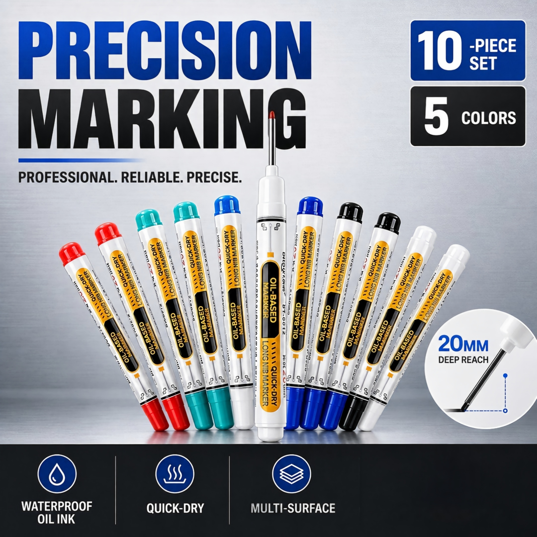 ⏳🔥LIMITED-TIME 50% OFF! ⏰Precision Tip Quick-Dry Oil-Based Marker Pen