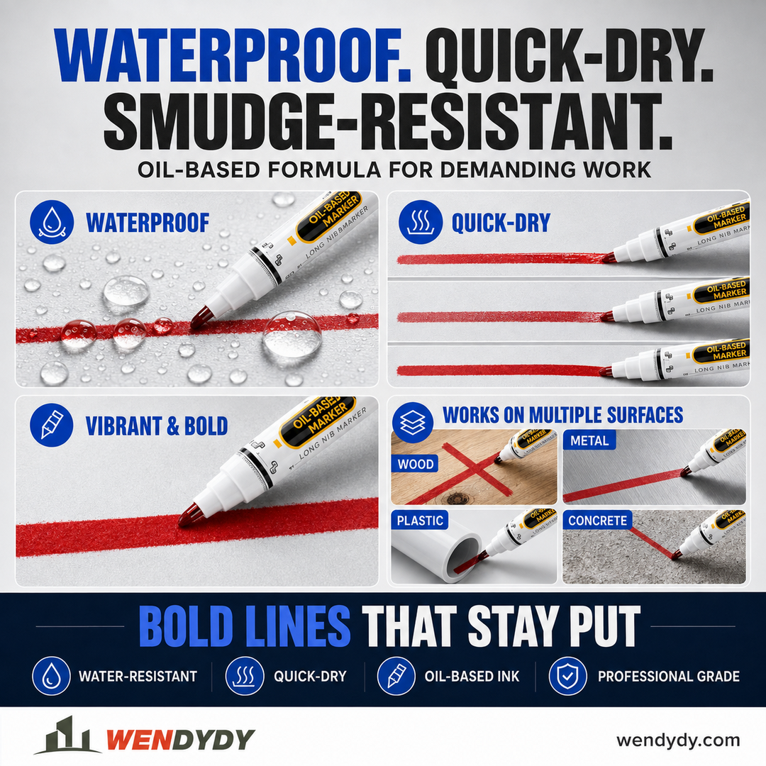 ⏳🔥LIMITED-TIME 50% OFF! ⏰Precision Tip Quick-Dry Oil-Based Marker Pen