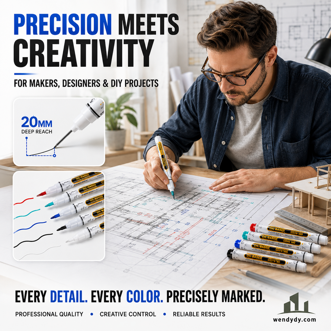 ⏳🔥LIMITED-TIME 50% OFF! ⏰Precision Tip Quick-Dry Oil-Based Marker Pen