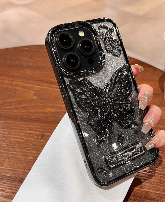 🦋Galvanized Glitter Butterfly iPhone Case Holder