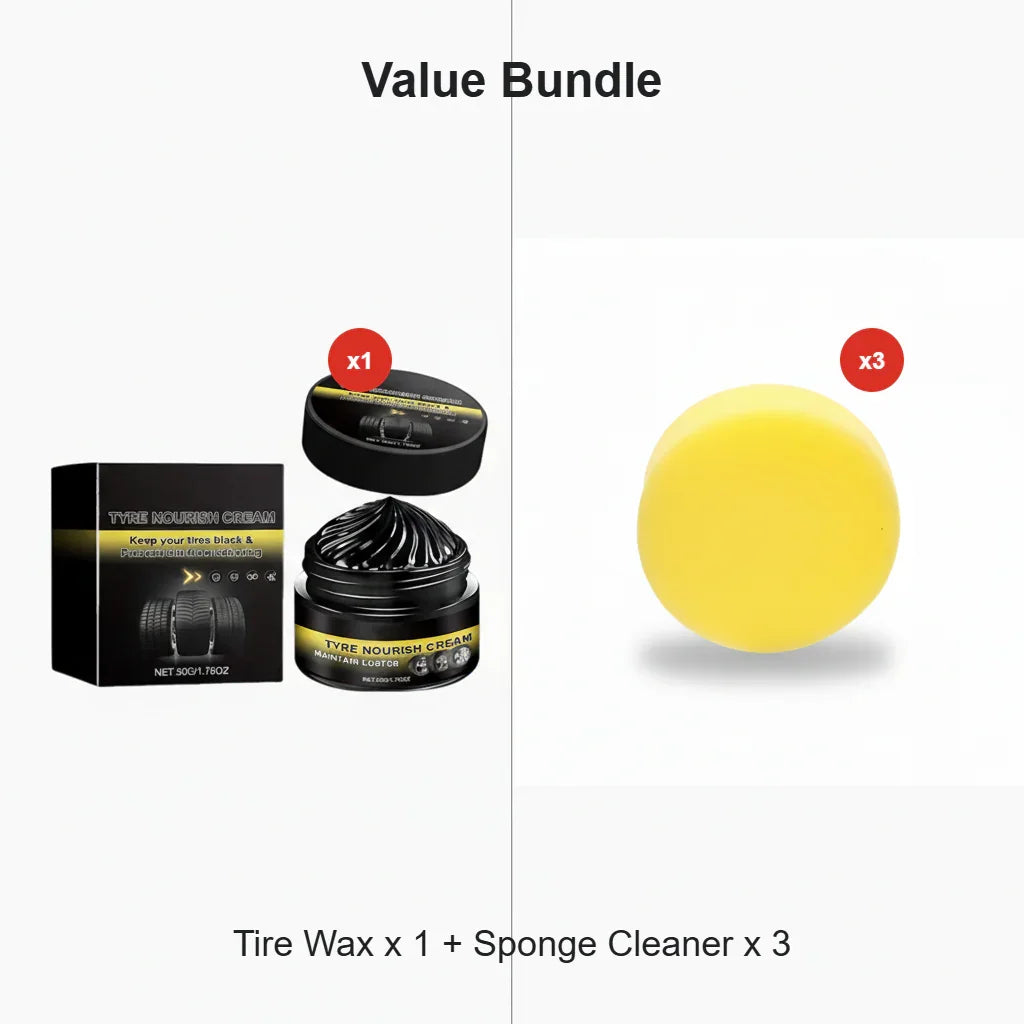 🚗 BUY 2 GET 1 FREE! ✨ Tire Wax – Restores Black Gloss, Blocks UV, Repels Dirt & Easy Quick Application for Long-Lasting Shine 🛞