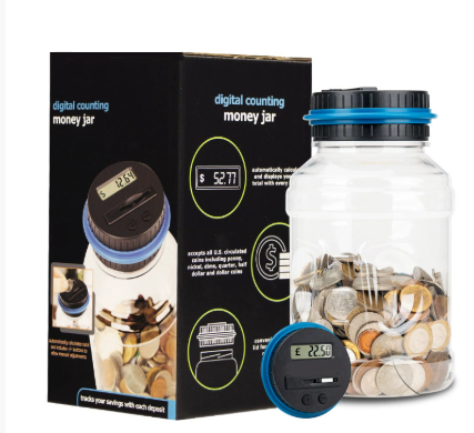 💰 Digital Money Box with Auto Coin Counting – Tracks savings & sets targets – Smart & fun way to watch your savings grow ✨