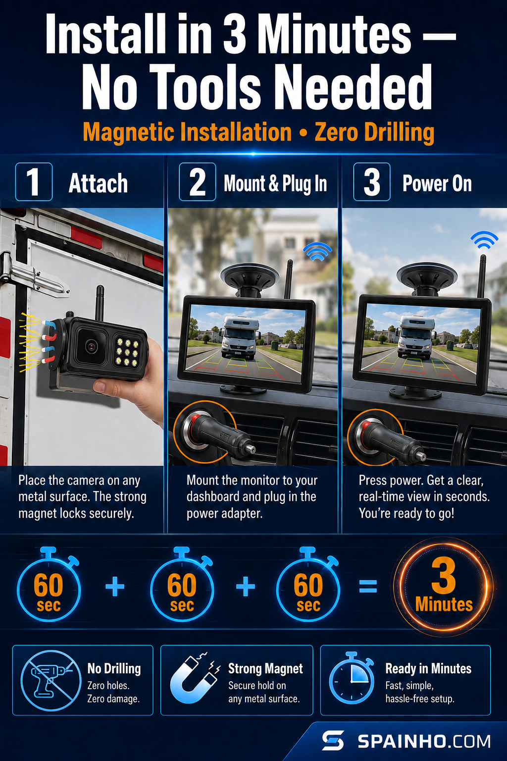 🔥🎁New 50% DISCOUNT🔥Wireless rear camera system in 1080p HD