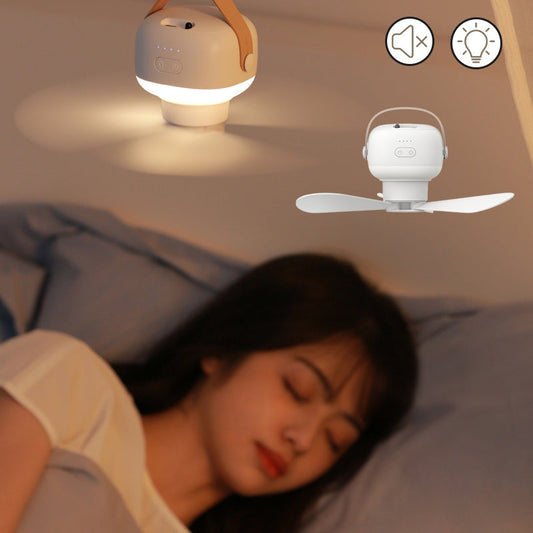 Portable Silent Ceiling Fan with Light
