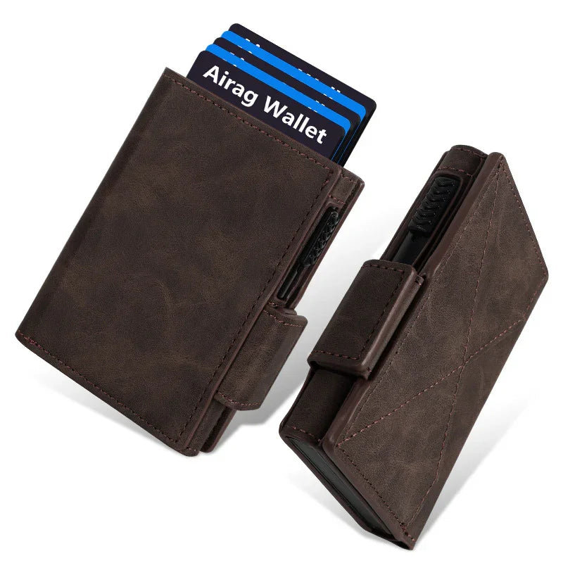 👜 Exclusive discount -49%! 🔒 Slim men's wallet - perfect for commuters and travelers ✈️ | RFID, AirTag and popup ✨
