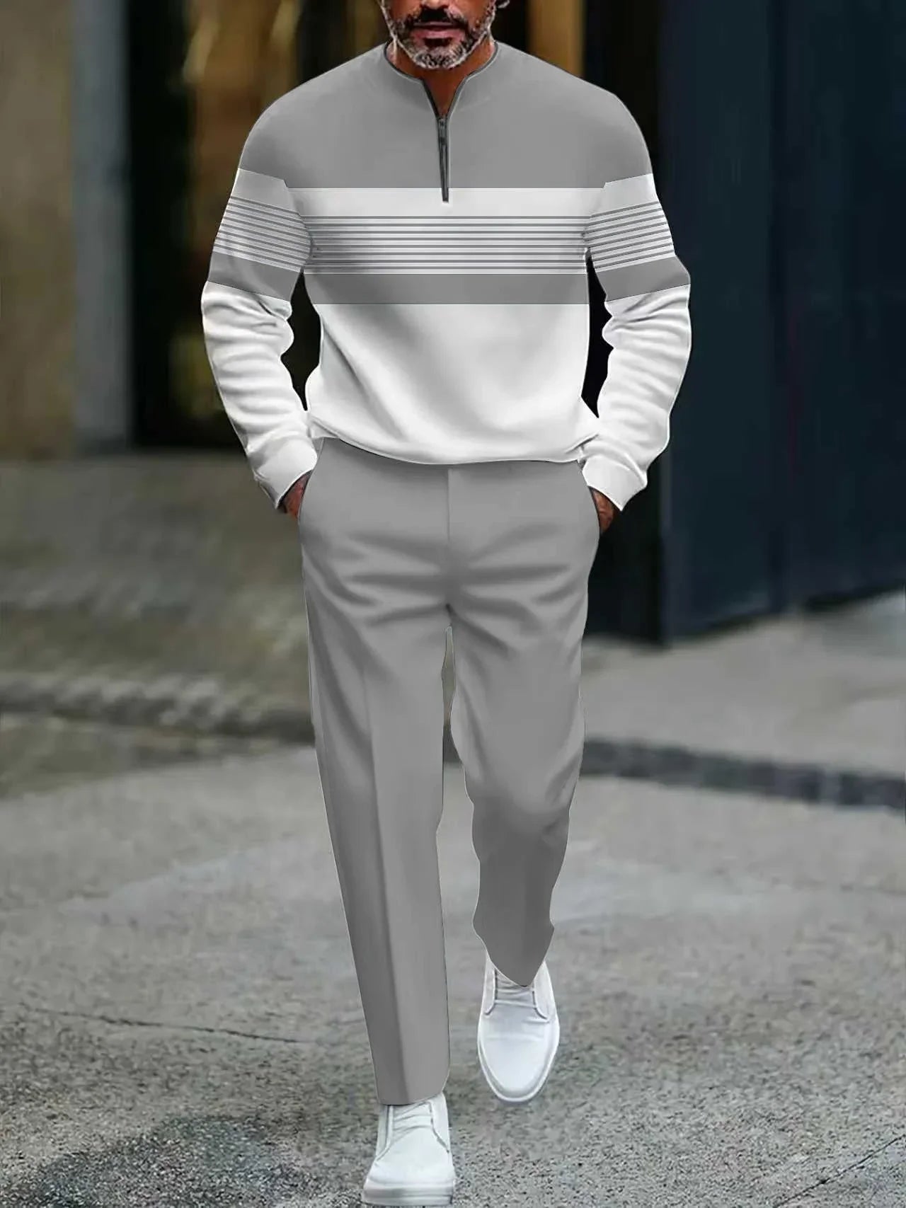 ⏰🔥LIMITED TIME 50% OFF!🔥50K+ SOLD!🧵 Men's Graphic Print Pullover & Pants Set – Bold streetwear style. Ultimate comfort for lounging or errands👖