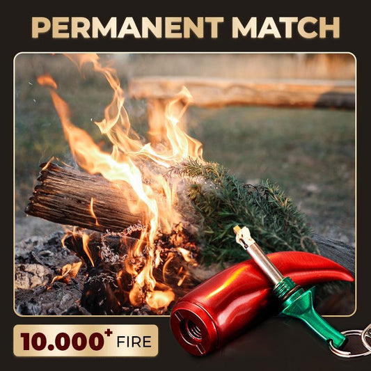 🌶️ Emergency Survival Keychain Lighter with Permanent Matches🔥