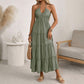 👗 50% OFF NOW! 🌴 Women's Halter Neck Backless Maxi Dress – Tiered, Flowy, Resort Style 🌺
