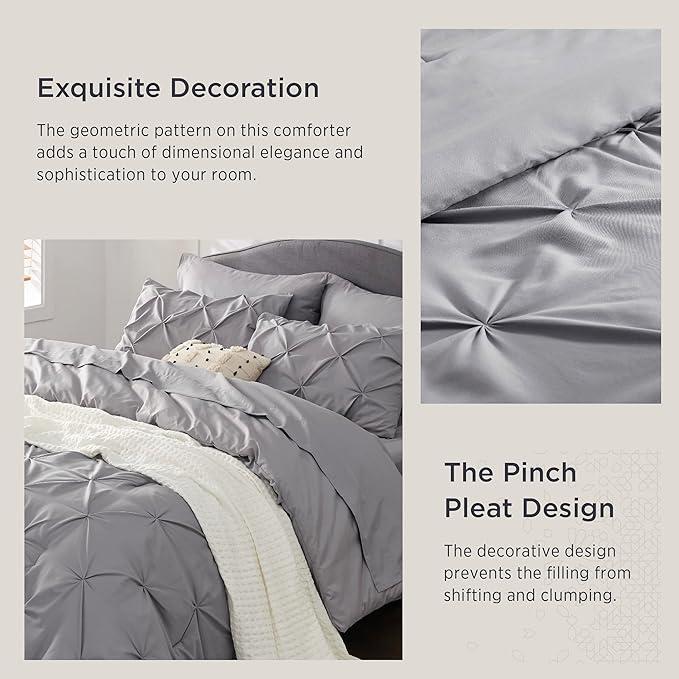 💗Last day of sale – 50% off⚡Bedsure Soft Pintuck Duvet Set