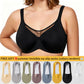 ⏰LAST DAY 64% OFF 💐Women's Elegant Sheer Full Coverage Plus Size Bra, Breathable Mesh Large Size Lingerie, Support Comfort Everyday Bra