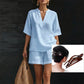 Women's Casual V-Neck Two-Piece Short Set